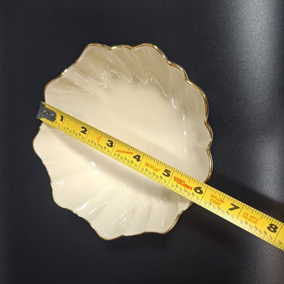 Lenox China Symphony Sculptured Bowl 24Kt Gold Gilt Cream Candy Nut Bowl - Picture 3 of 8